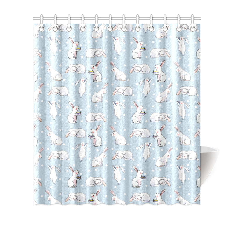 Rabbit Pattern Print Design RB06 Shower Curtain
