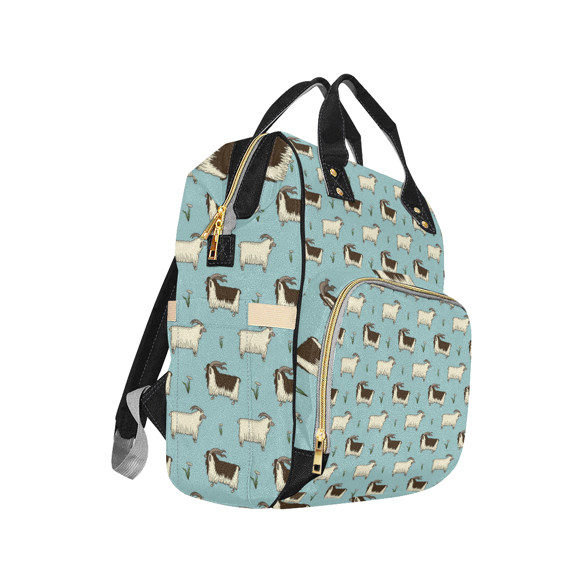 Goat Pattern Print Design 02 Diaper Bag Backpack