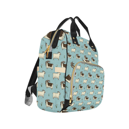 Goat Pattern Print Design 02 Diaper Bag Backpack