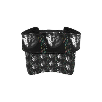 Wolf Black Dream Catcher Design Print Unisex Sun Visor