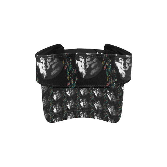 Wolf Black Dream Catcher Design Print Unisex Sun Visor