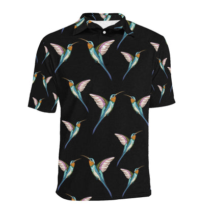 Hummingbird Pattern Print Design 06 Men Polo Shirt