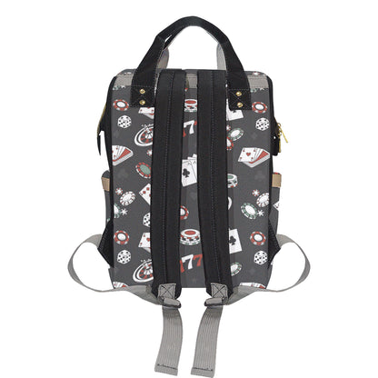 Casino Pattern Print Design 02 Diaper Bag Backpack