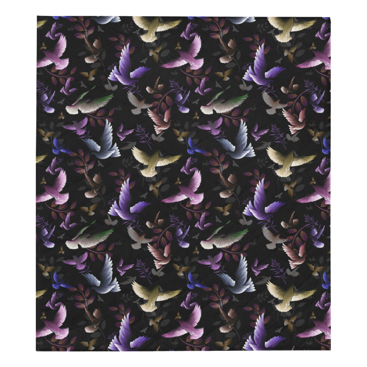 Pigeon Pattern Print Design 01 Premium Quilt