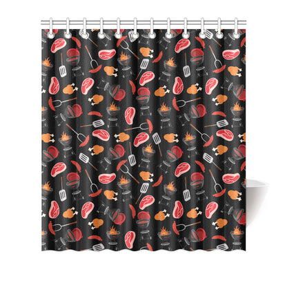 Barbecue Pattern Print Design 04 Shower Curtain