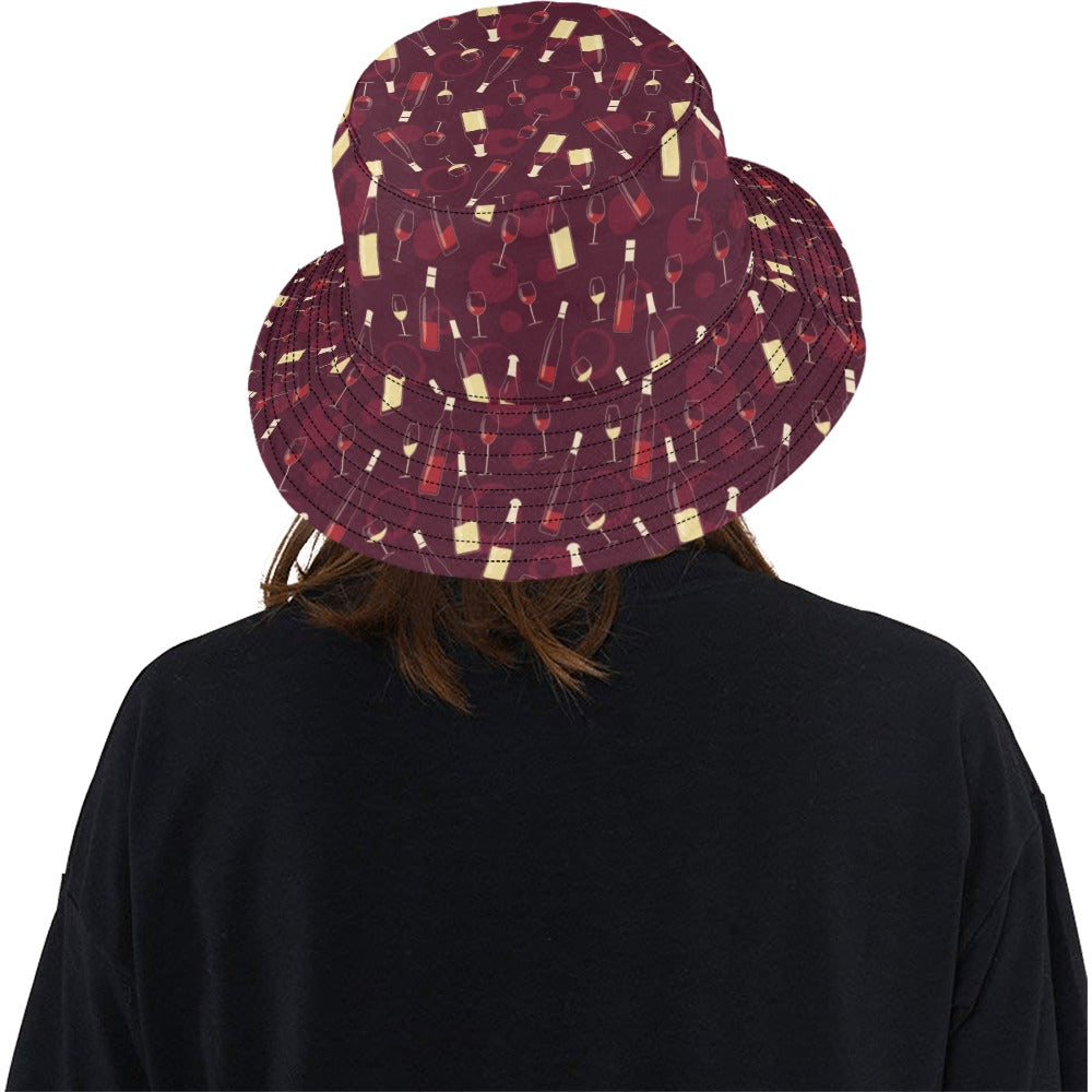 Wine Themed Print Design LKS302 Unisex Bucket Hat