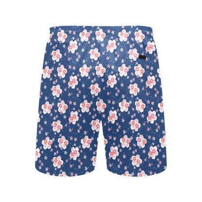 Sakura Print Design LKS306 Men's Swim Trunks Beach Shorts