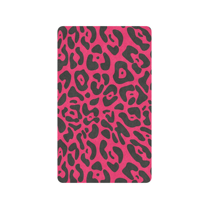 Cheetah Pink Print Pattern Rubber Doormat