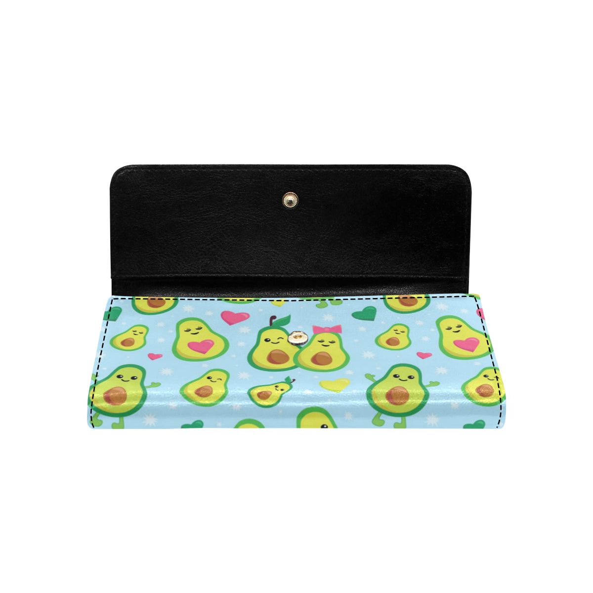 Avocado Pattern Print Design AC09 Women's Trifold Wallet