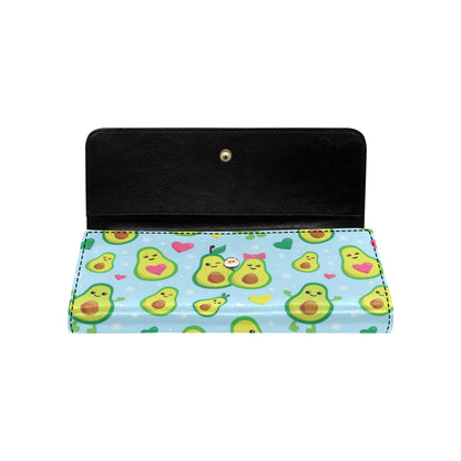 Avocado Pattern Print Design AC09 Women's Trifold Wallet