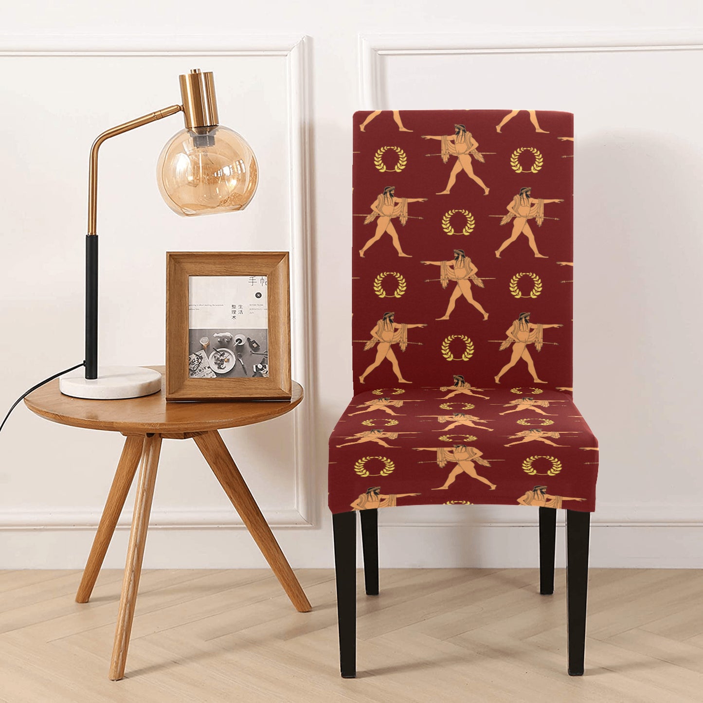 Ancient Greek Print Design LKS307 Dining Chair Slipcover