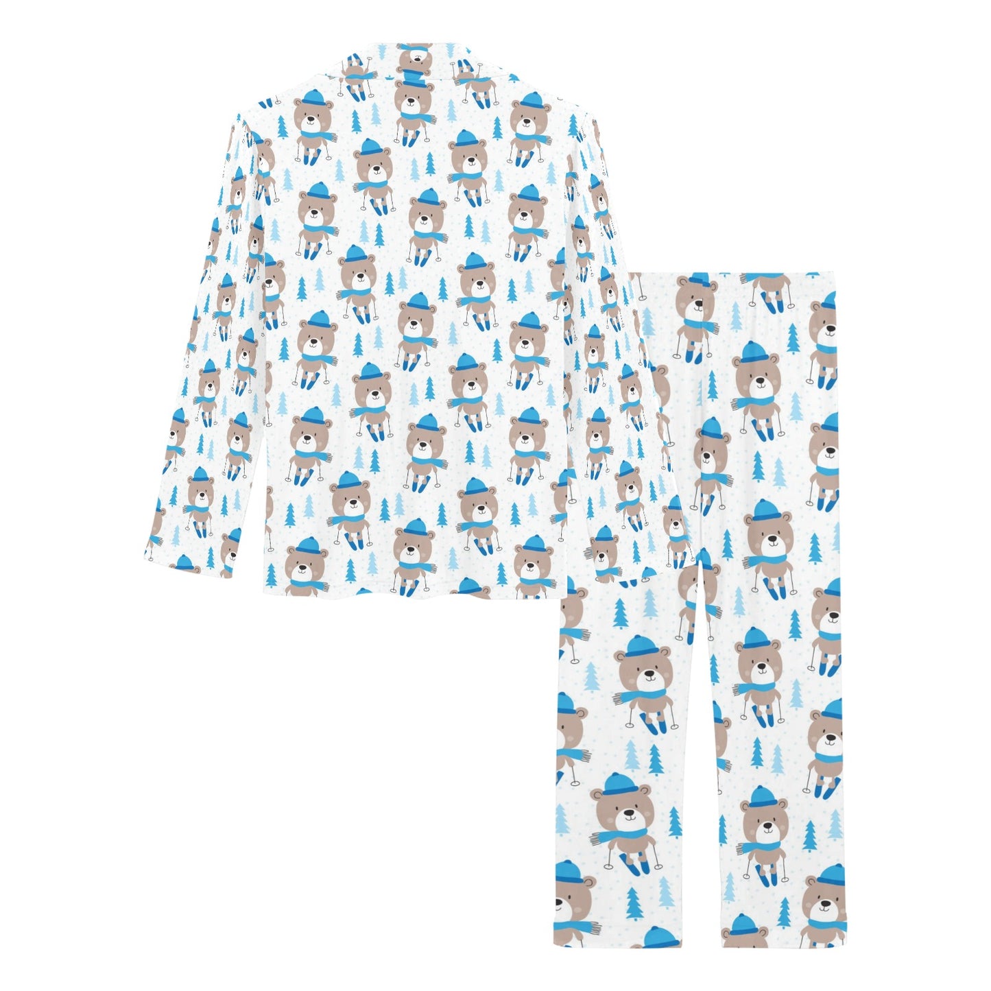 Ski Print Design LKS306 Women's Long Pajama Set