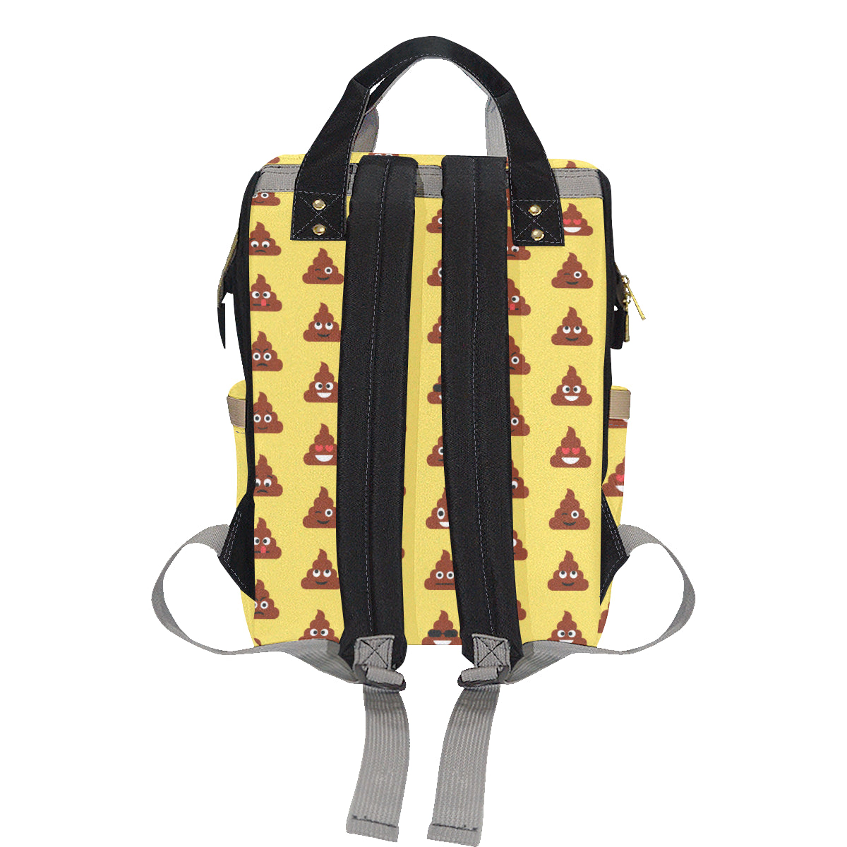 Emoji Poop Print Pattern Diaper Bag Backpack
