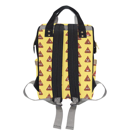 Emoji Poop Print Pattern Diaper Bag Backpack