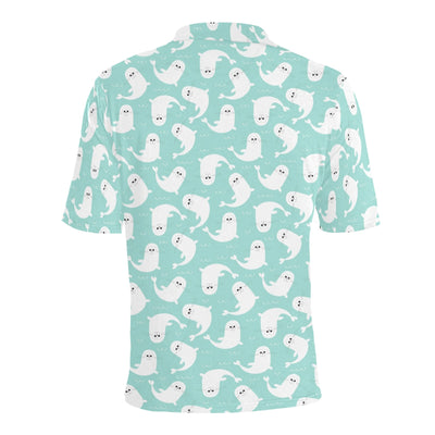 Sea Lion Print Design LKS401 Men Polo Shirt