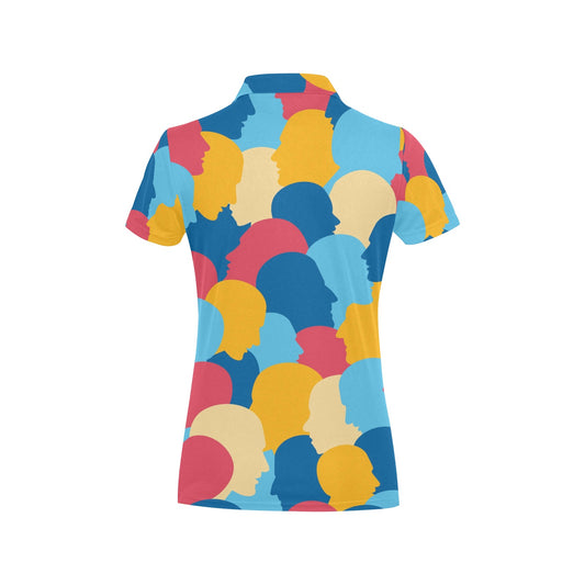 Psychology Pattern Print Design A02 Women's Polo Shirt