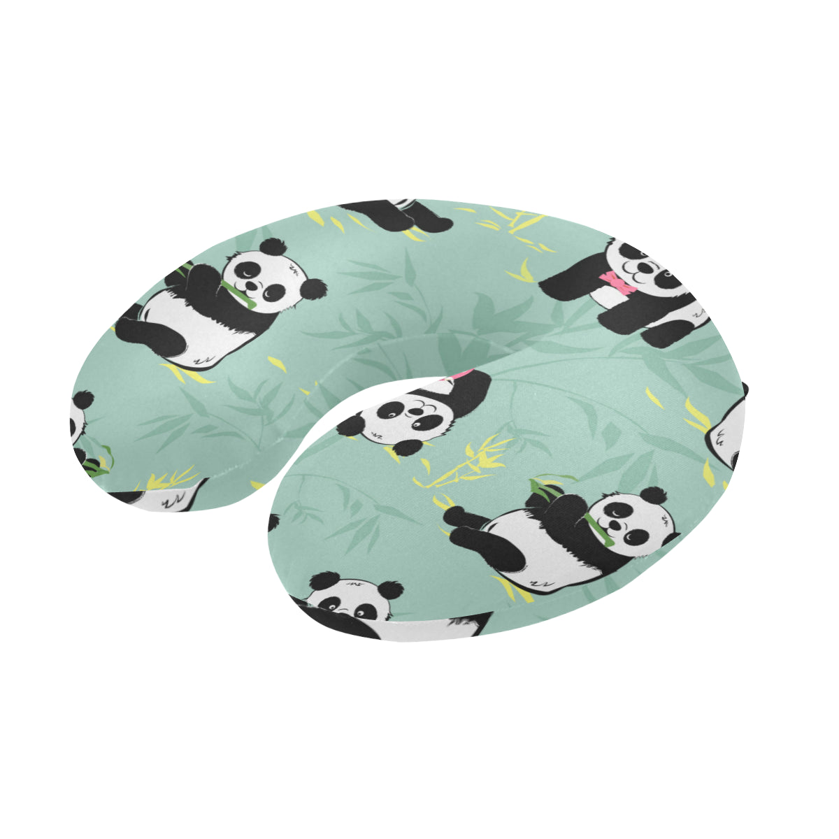 Panda Pattern Print Design A05 U-Shaped Travel Neck Pillow