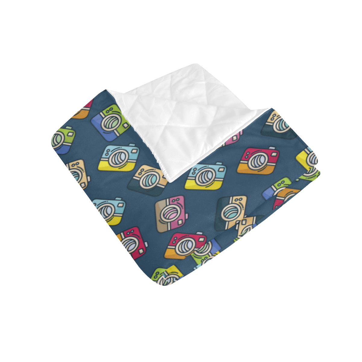 Camera Pattern Print Design 03 Premium Quilt