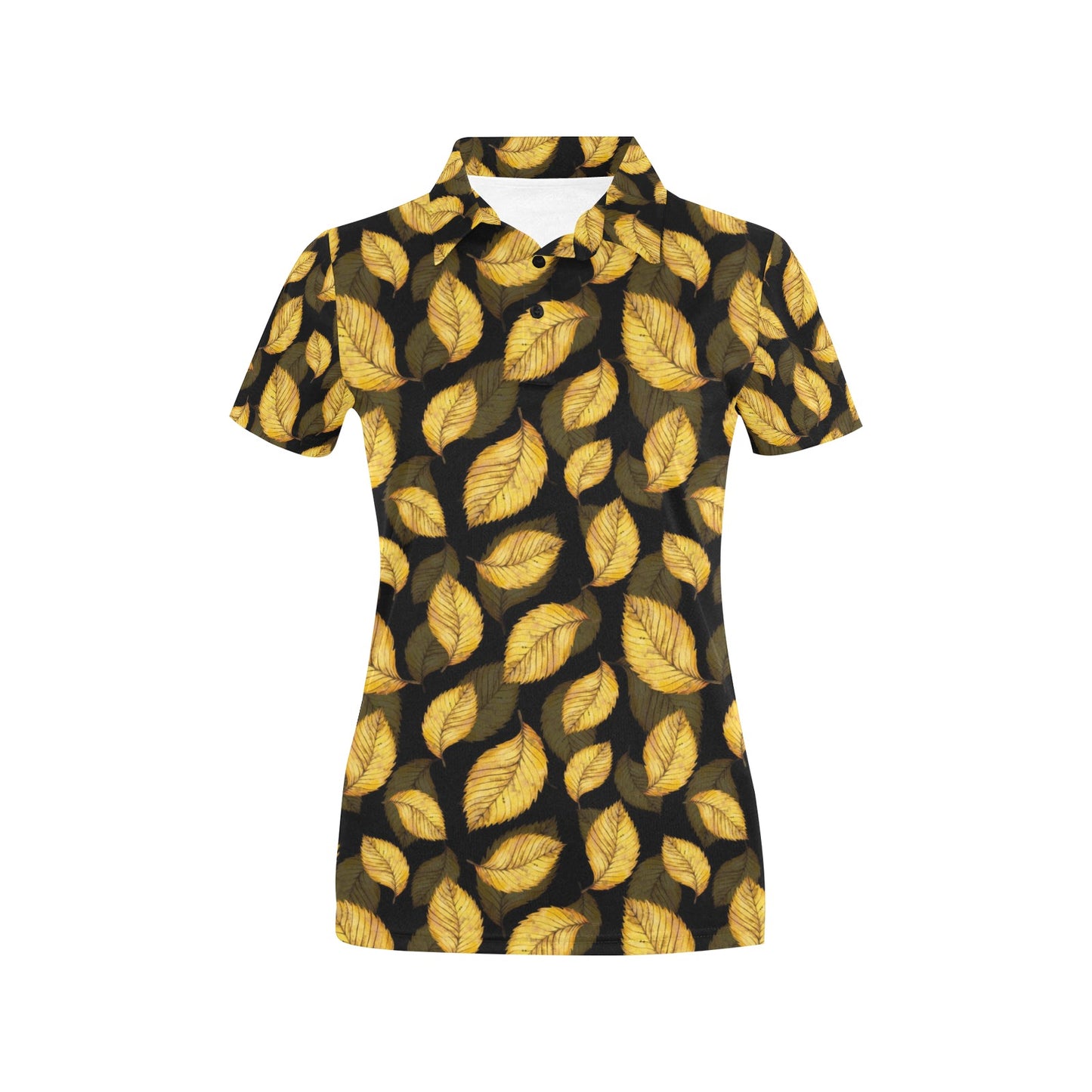 Elm Leave Summer Print Pattern Women's Polo Shirt