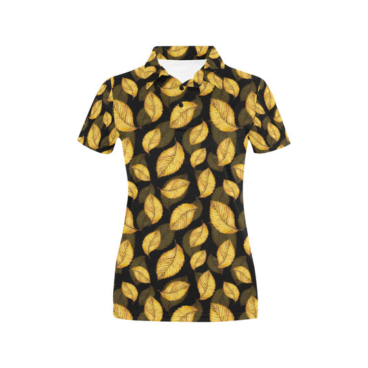 Elm Leave Summer Print Pattern Women's Polo Shirt