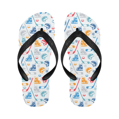 Hockey Equipment Print Design LKS301 Flip Flops