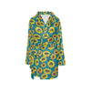 Sunflower Print Design LKS301 Women's Fleece Robe