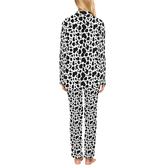 Cow Skin Pattern Print Design 04 Women's Long Pajama Set