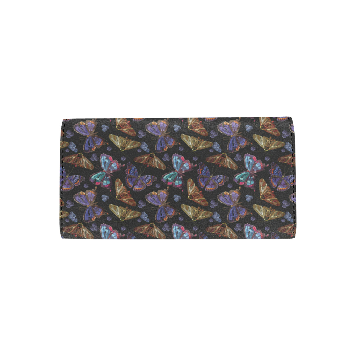 Butterfly Pattern Print Design 013 Women's Trifold Wallet