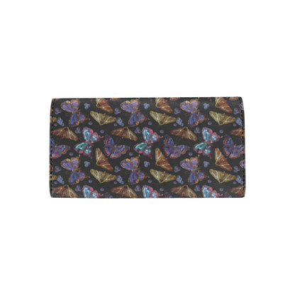 Butterfly Pattern Print Design 013 Women's Trifold Wallet