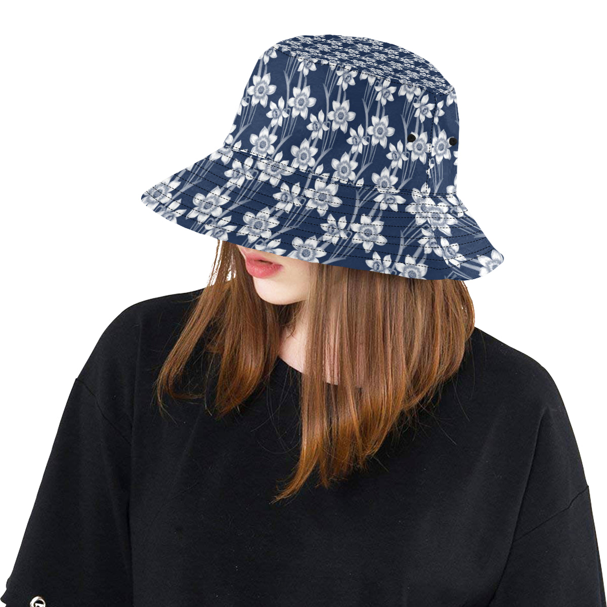 Daffodils Pattern Print Design DF09 Unisex Bucket Hat
