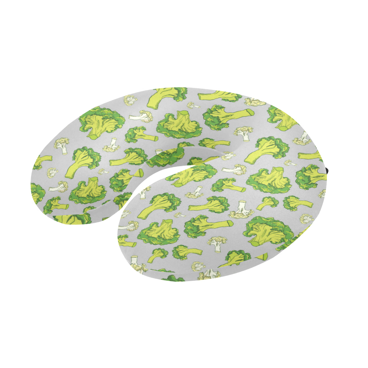 Broccoli Pattern Print Design 03 U-Shaped Travel Neck Pillow