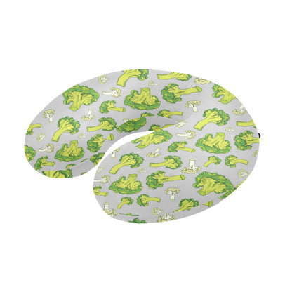 Broccoli Pattern Print Design 03 U-Shaped Travel Neck Pillow