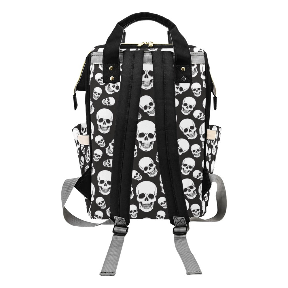 Skull Print Design LKS301 Diaper Bag Backpack