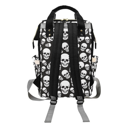 Skull Print Design LKS301 Diaper Bag Backpack