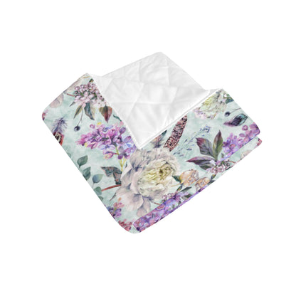 Lilac Pattern Print Design LI06 Premium Quilt
