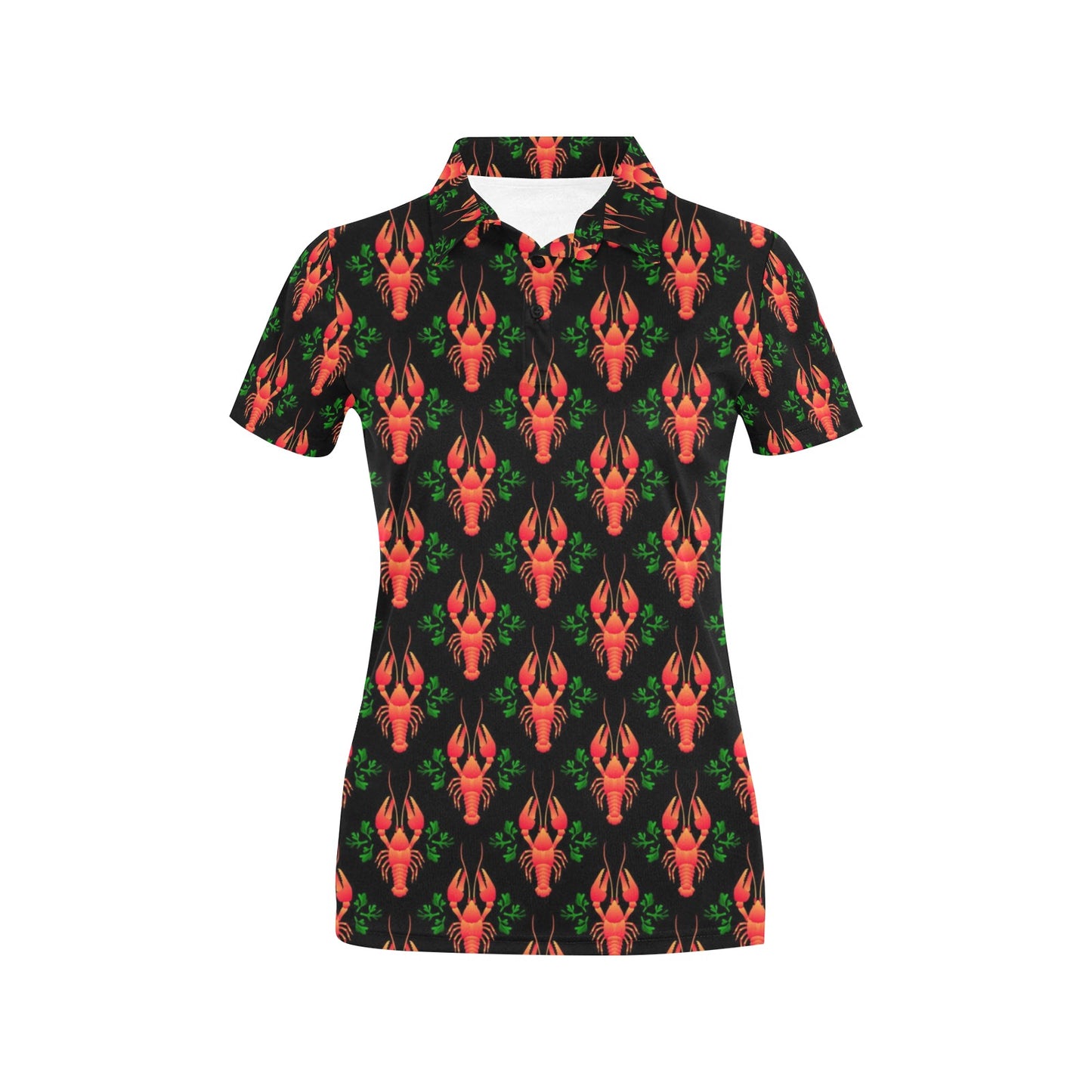 Lobster Print Design LKS403 Women's Polo Shirt