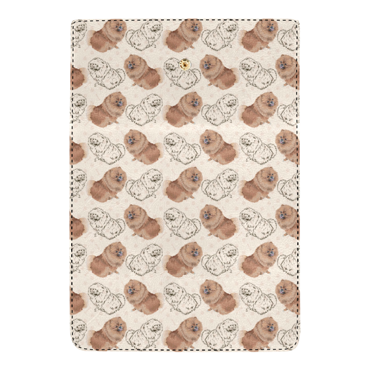 Pomeranians Pattern Print Design A01 Women's Trifold Wallet