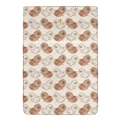 Pomeranians Pattern Print Design A01 Women's Trifold Wallet