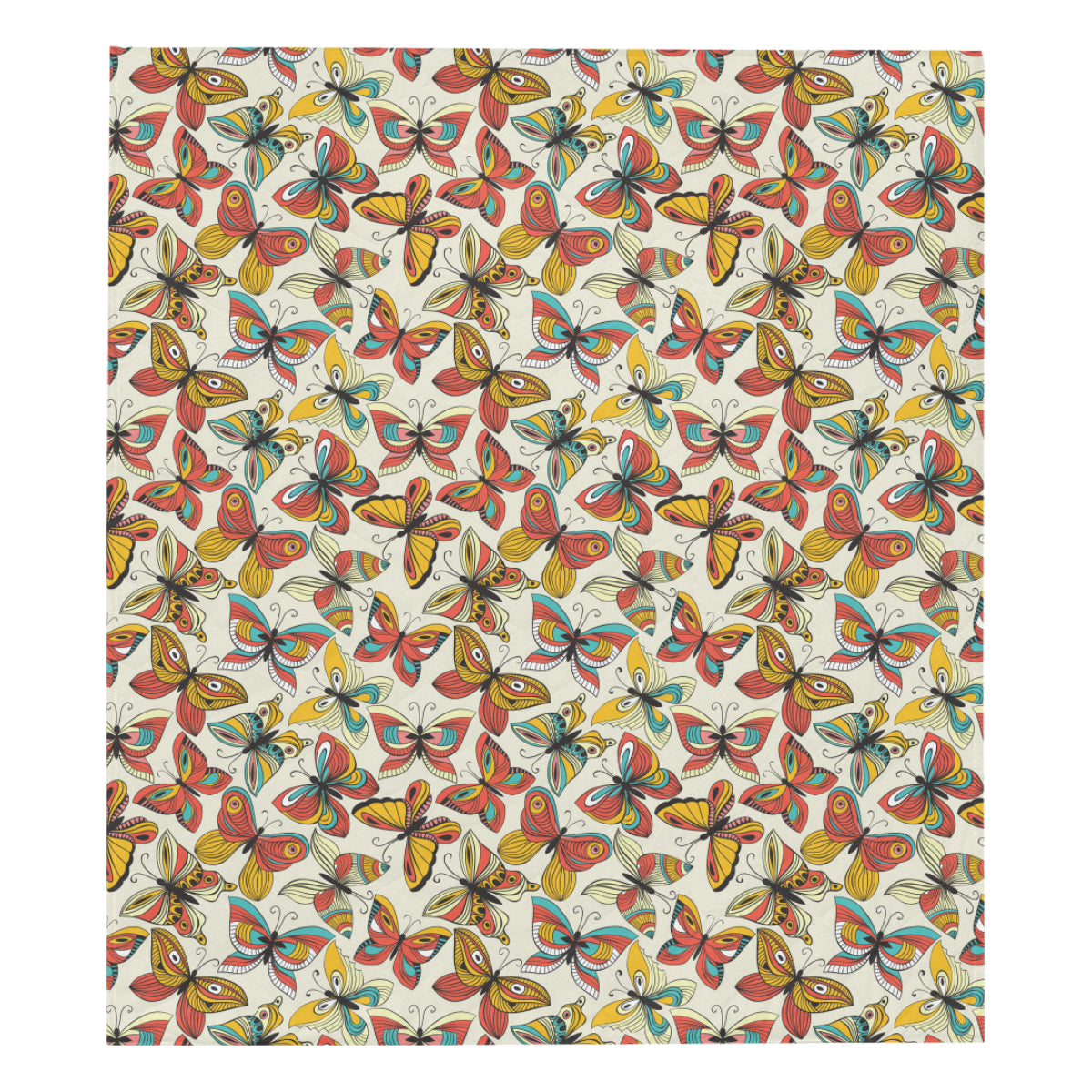 Butterfly Pattern Print Design 02 Premium Quilt