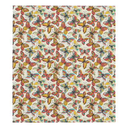 Butterfly Pattern Print Design 02 Premium Quilt