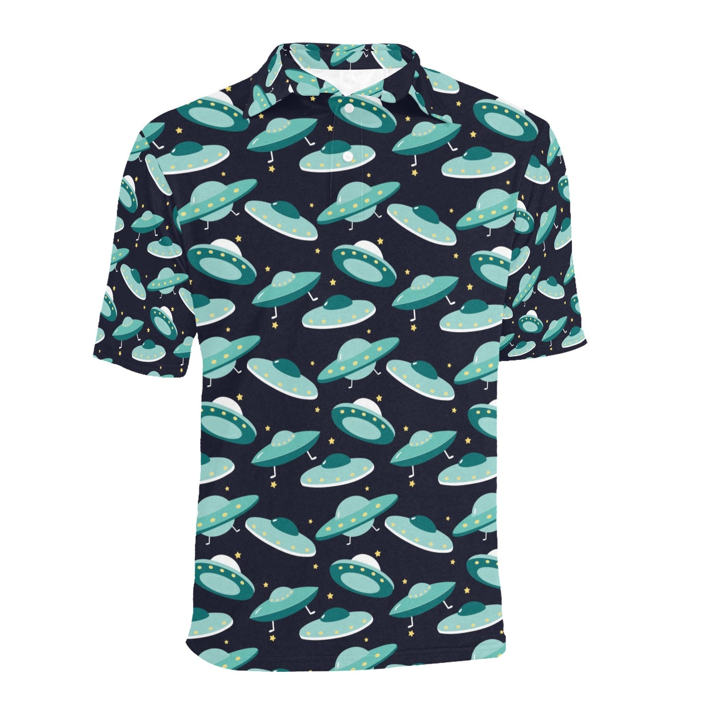 UFO Print Design LKS304 Men Polo Shirt