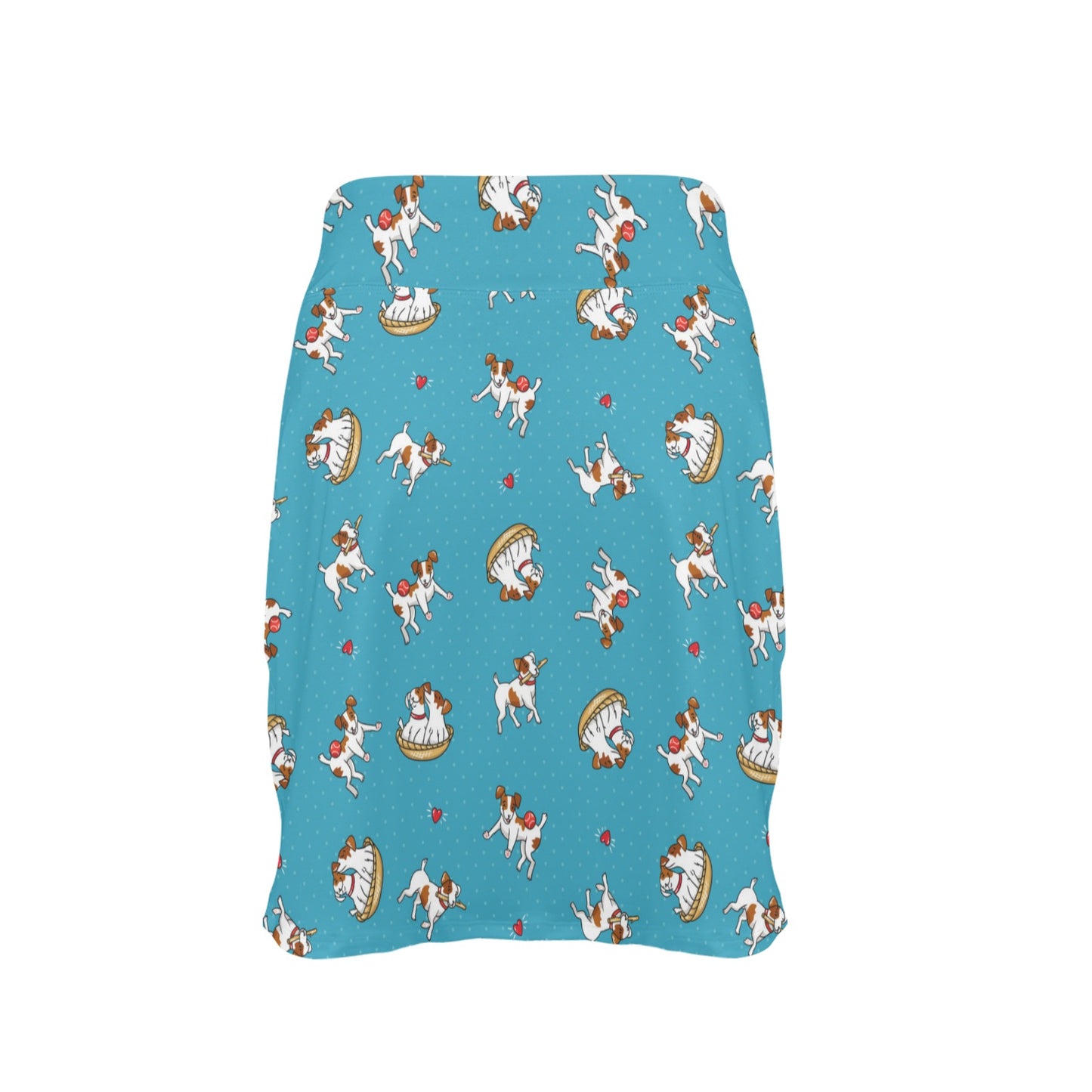 Russell Terriers Playing Print Design LKS305 Women's Golf Skirt with Pocket