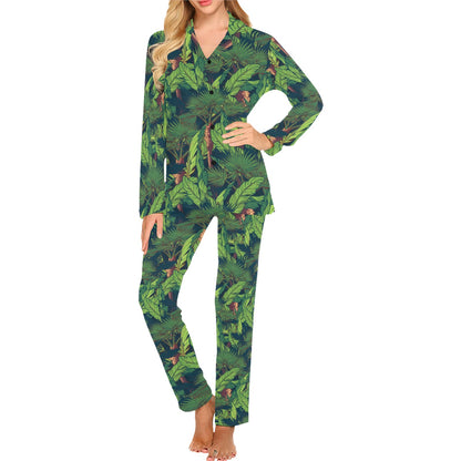 Rainforest Pattern Print Design A01 Women's Long Pajama Set