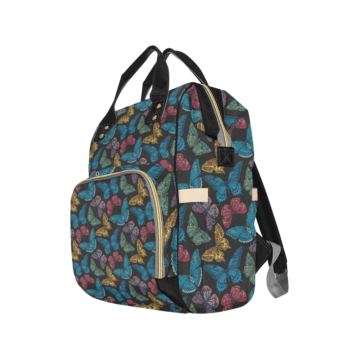 Butterfly Mandala Style Diaper Bag Backpack