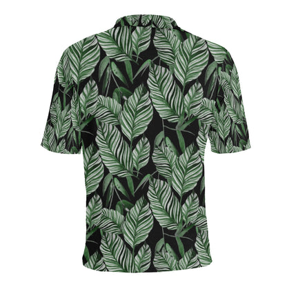 Palm Leaves Pattern Print Design PL09 Men Polo Shirt
