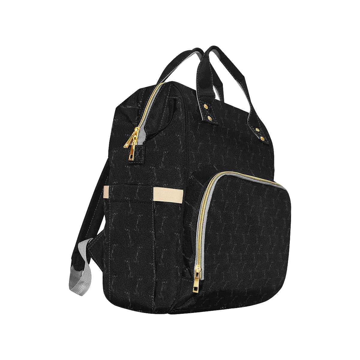 Black Cat Pattern Print Design 03 Diaper Bag Backpack