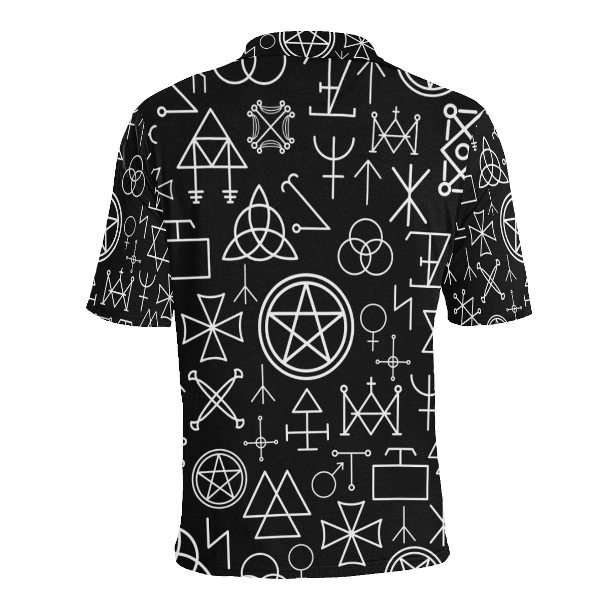 Pentagram Pattern Print Design A02 Men Polo Shirt