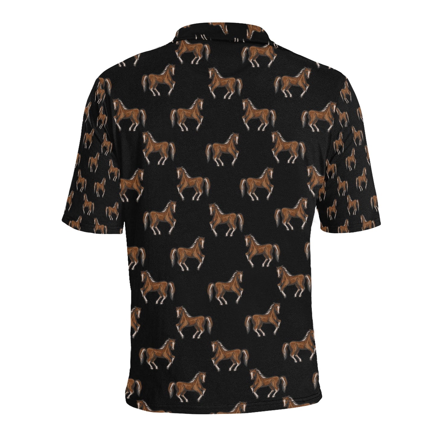 Horse Print Design LKS3010 Men Polo Shirt