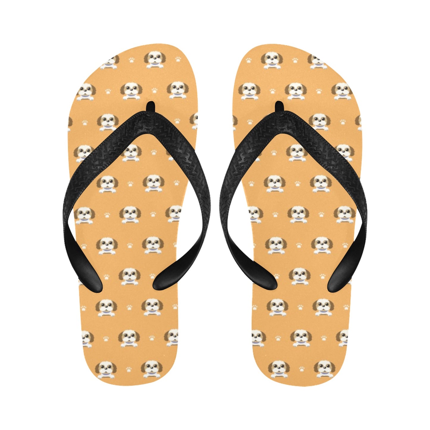 Shih Tzu Print Design LKS303 Flip Flops