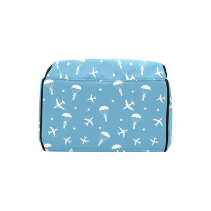 Skydiver Print Design LKS303 Diaper Bag Backpack